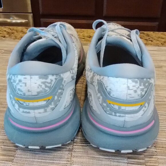 Brooks Ghost 15 Womens Running Shoes White/Oyster/Oriole Size 10.5 - Picture 9 of 15